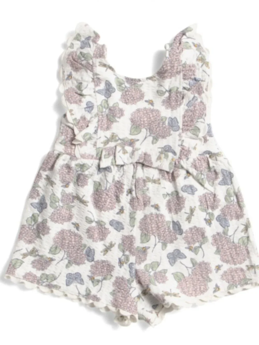 NWT HAUTE HIPPIE STYLE Newborn Girls Seersucker Cotton Romper With Headband
